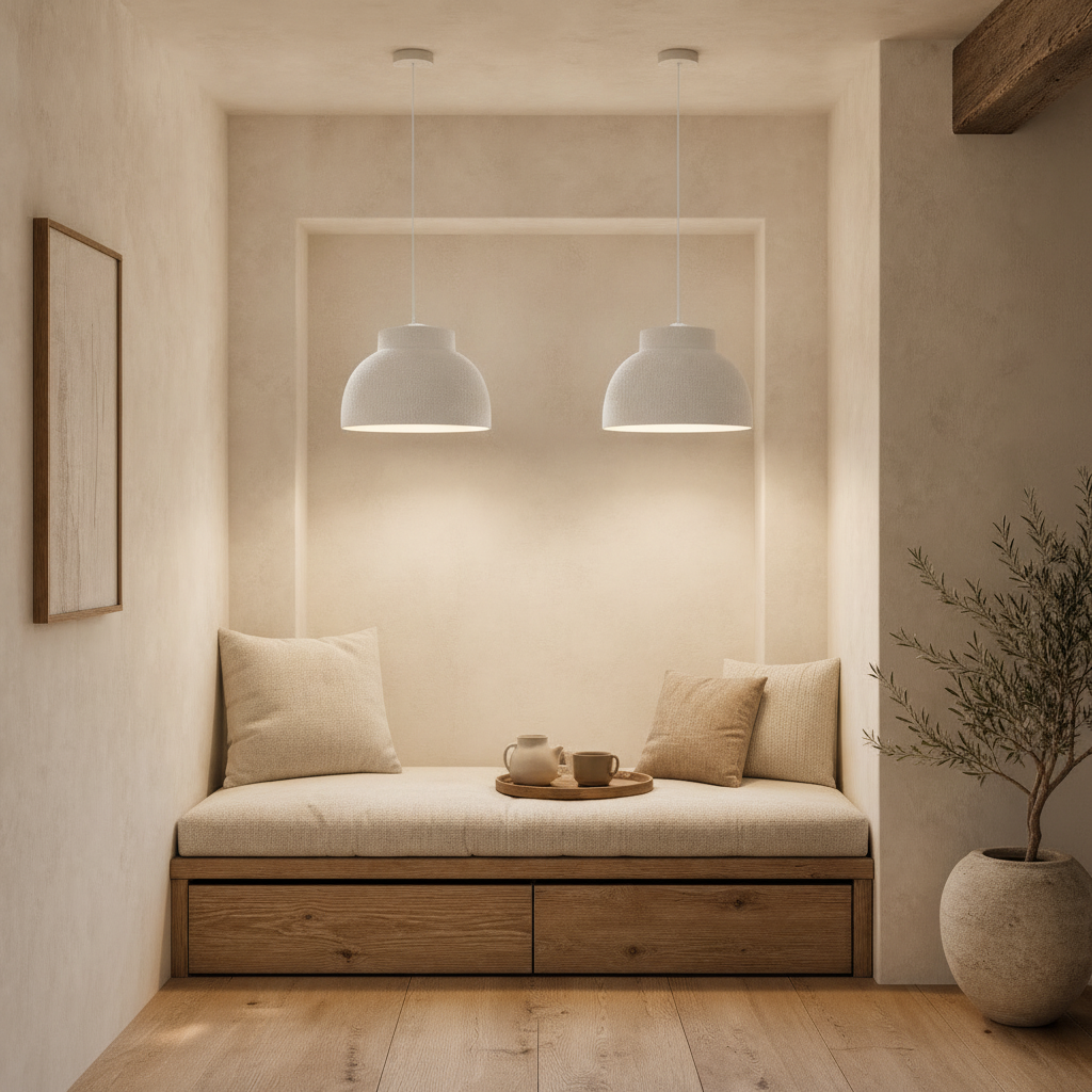 Lustre Chambre - Bol Lunaire Wabi-Sabi