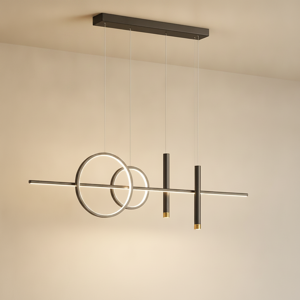 Manger Suspension Luminaire - Ligne Lumineuse Épurée