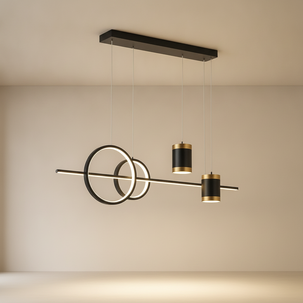 Manger Suspension Luminaire - Ligne Lumineuse Épurée