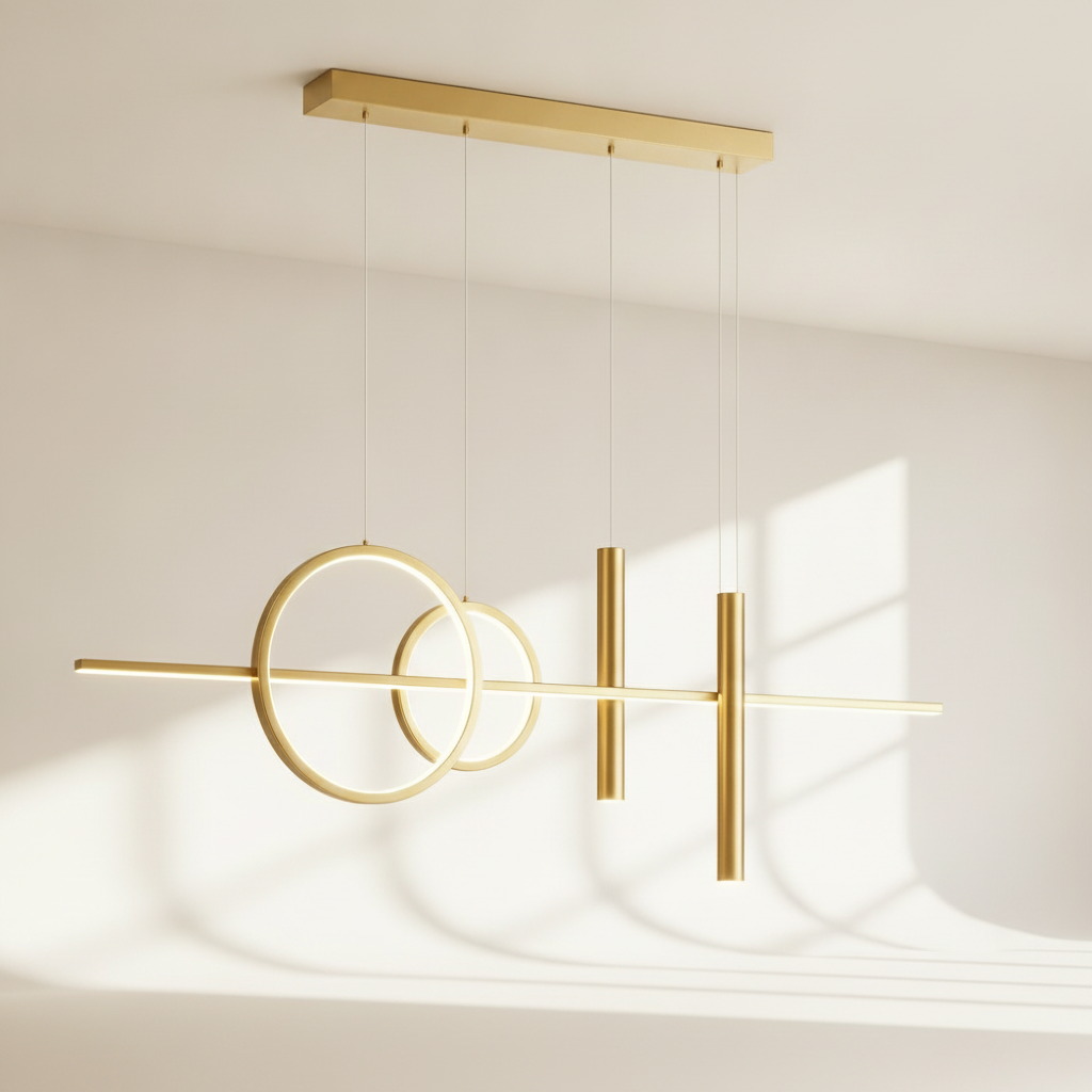 Manger Suspension Luminaire - Ligne Lumineuse Épurée