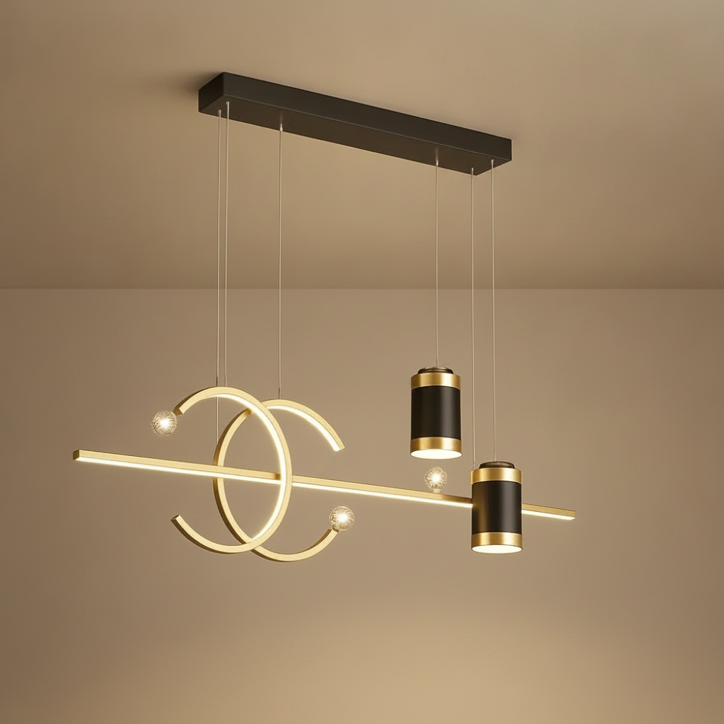Manger Suspension Luminaire - Ligne Lumineuse Épurée