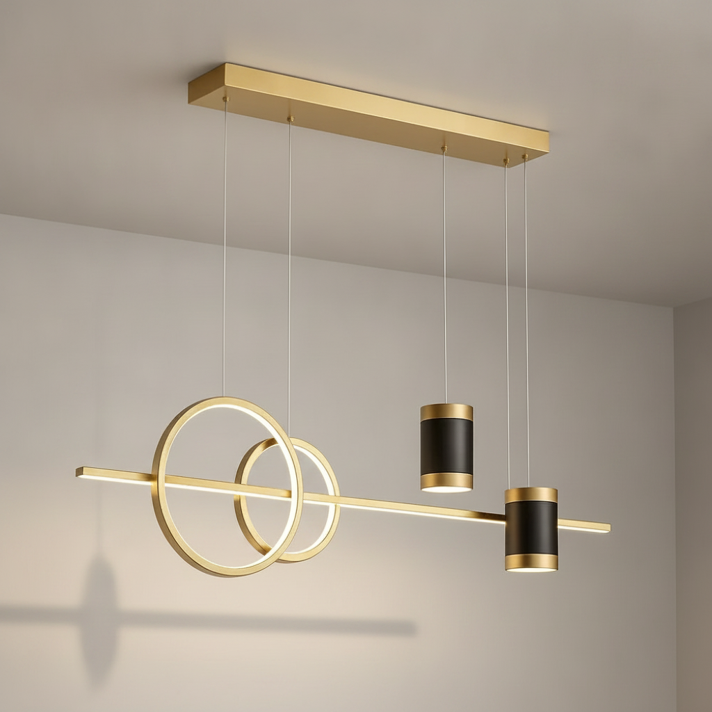 Manger Suspension Luminaire - Ligne Lumineuse Épurée