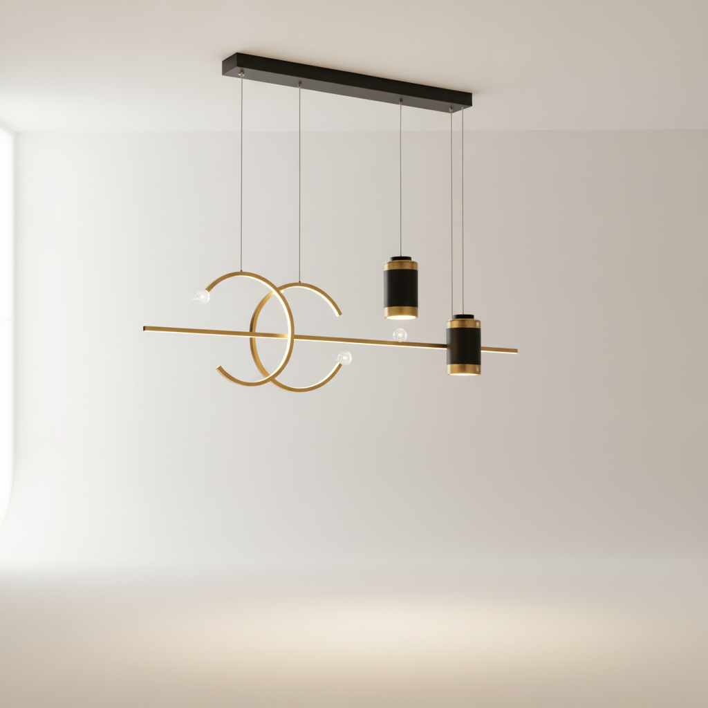Manger Suspension Luminaire - Ligne Lumineuse Épurée