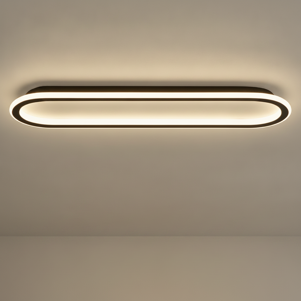 Plafonnier À Led - Ligne Lumineuse Contemporaine