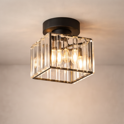 Plafonnier en Verre - Éclat Cristal Noir