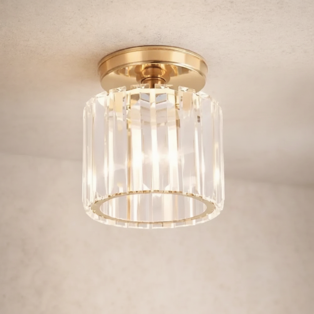Plafonnier en Verre - Éclat Cristal Noir