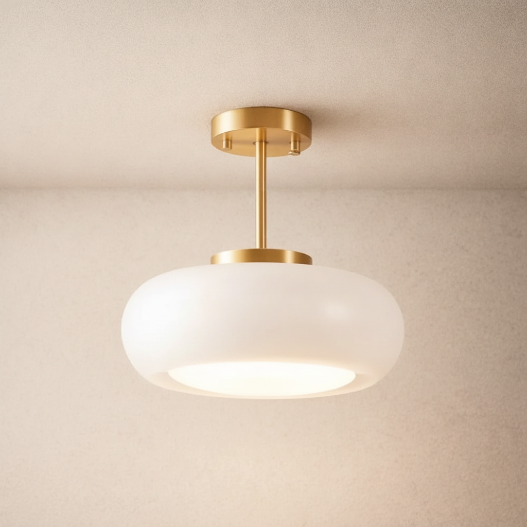 Plafonnier Globe Nordique - Verre Doré Scandinave
