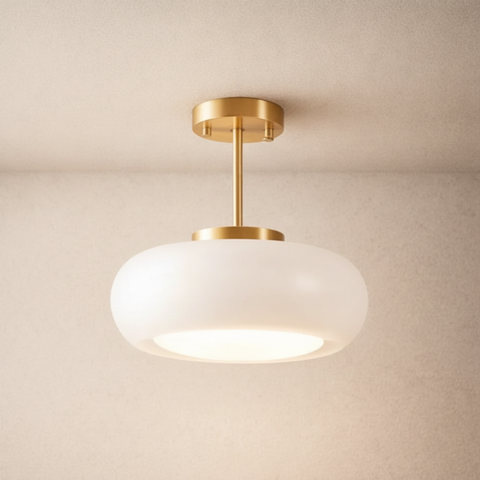 Plafonnier Globe Nordique - Verre Doré Scandinave