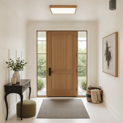 Plafonnier Led Carré - Cadre Bois Intuitif