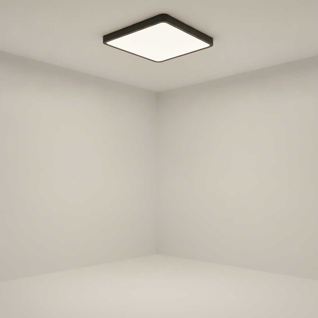 Plafonnier Led Carré - Cadre Bois Intuitif