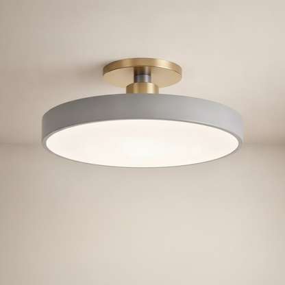 Plafonnier Led Rond - Halo Doré Minimaliste