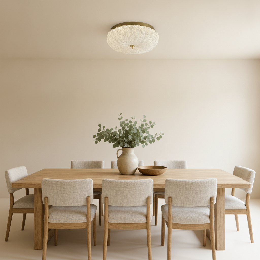 Plafonnier Salon - Cristal Crème Bauhaus