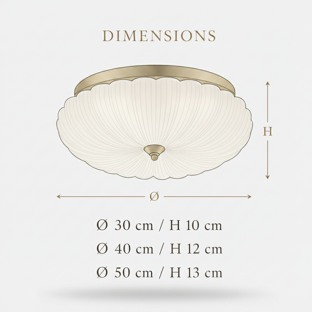 Plafonnier Salon - Cristal Crème Bauhaus