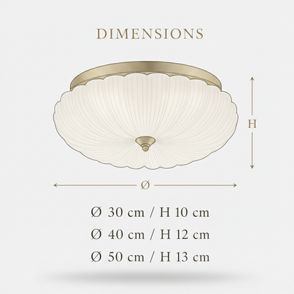 Plafonnier Salon - Cristal Crème Bauhaus