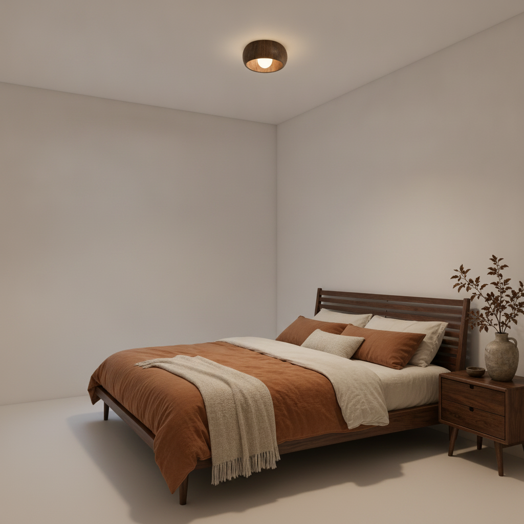 Plafonnier Vintage - Galbe Grain De Bois