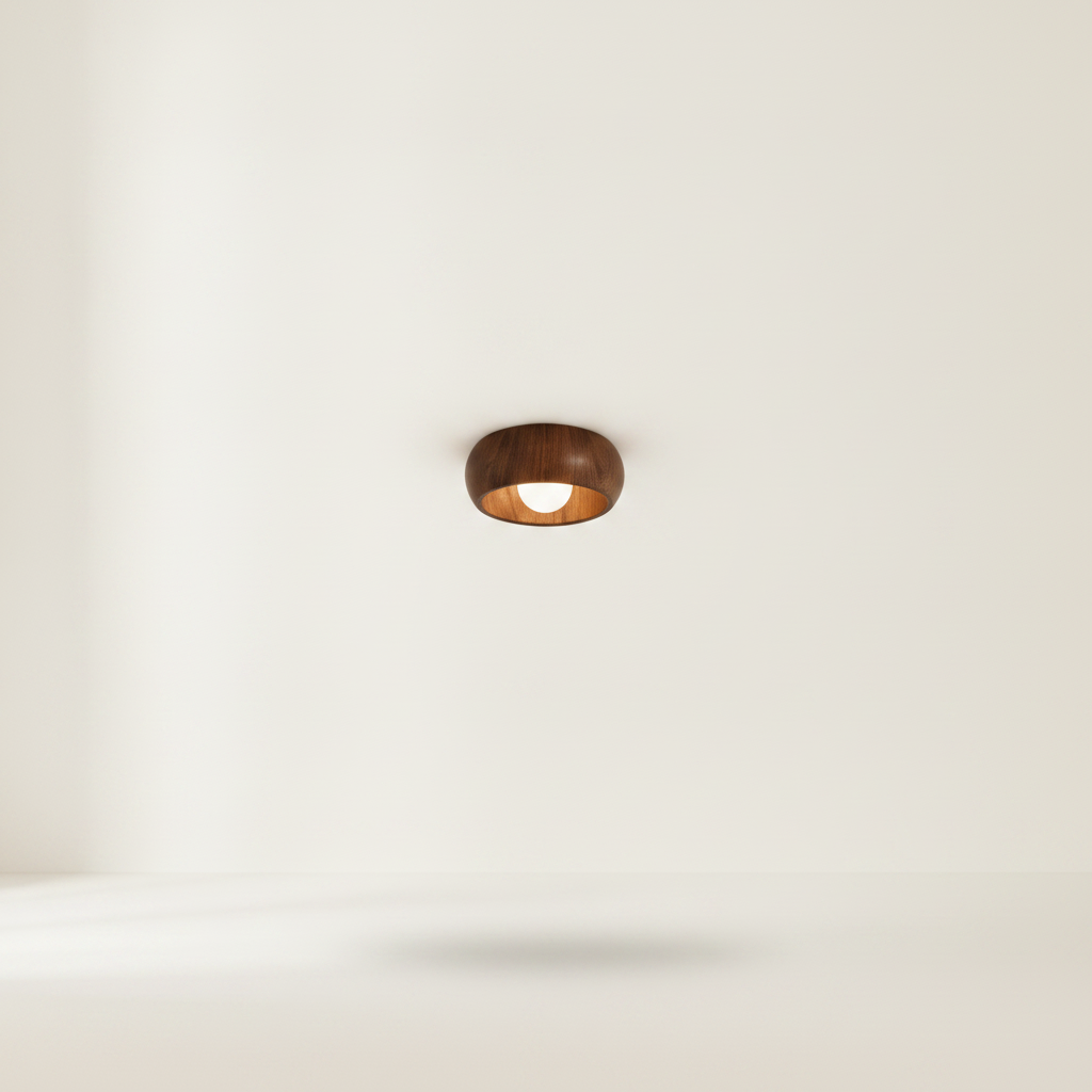 Plafonnier Vintage - Galbe Grain De Bois