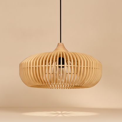 Suspension Bambou Japandi - Dôme Bois Naturel