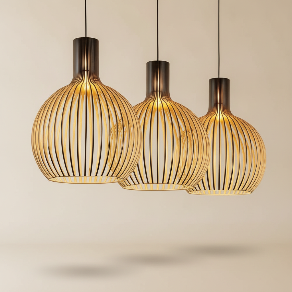 Suspension Bois - Charme Minimaliste
