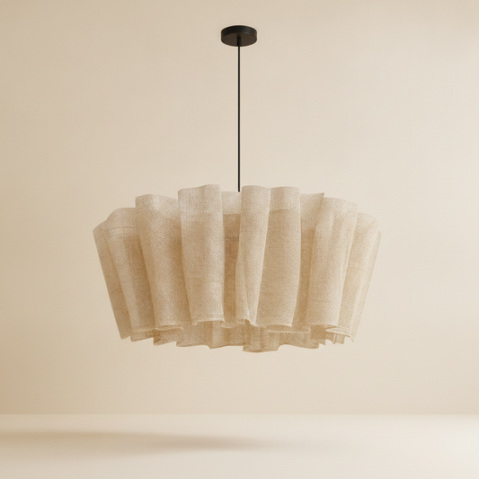 Suspension en Tissu - Voile Plissé Wabi Sabi