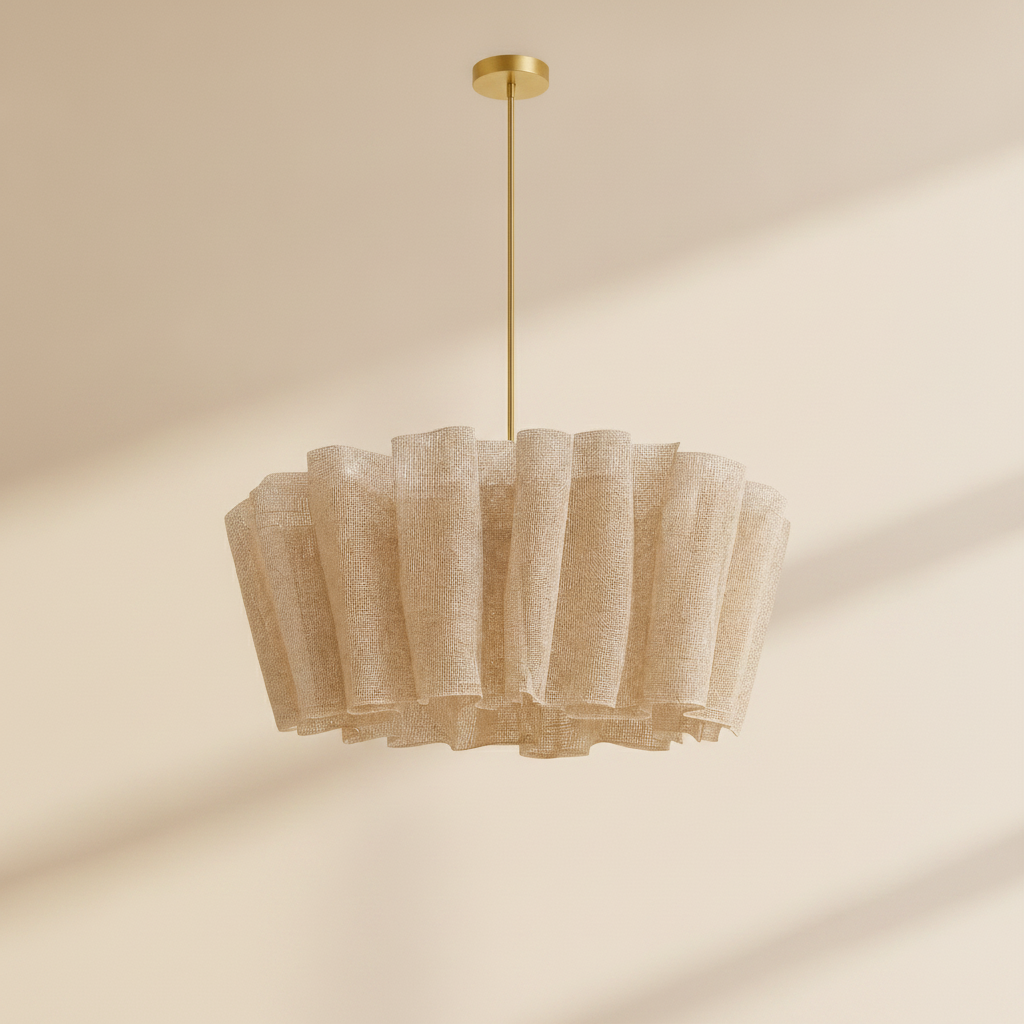 Suspension en Tissu - Voile Plissé Wabi Sabi