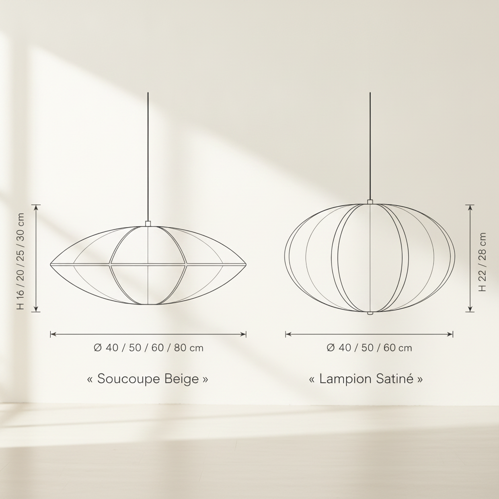Suspension Japonaise - Lampion de Soie Zen