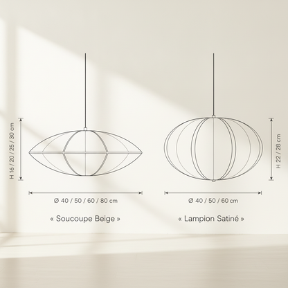 Suspension Japonaise - Lampion de Soie Zen