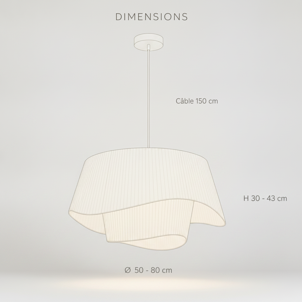 Suspension Lin - Voile Crème Nordique