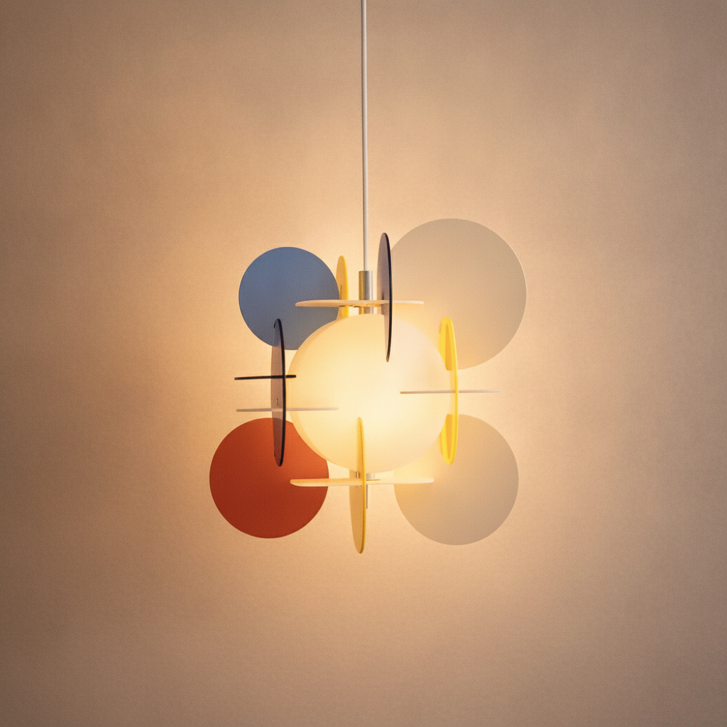 Suspension Luminaire Colorée - Pétales Acryliques