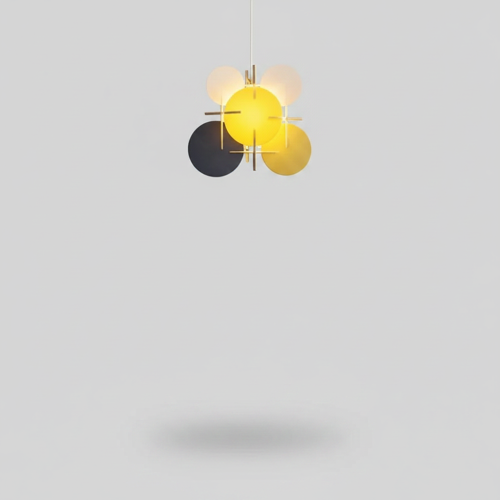 Suspension Luminaire Colorée - Pétales Acryliques