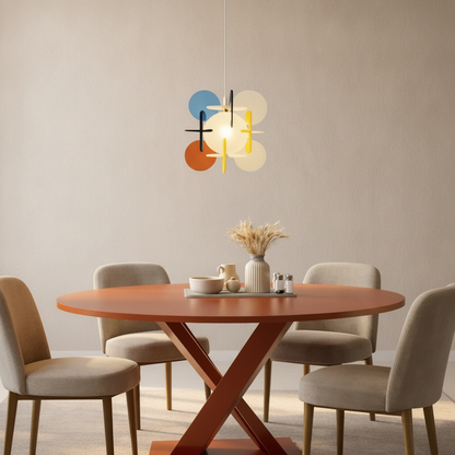 Suspension Luminaire Colorée - Pétales Acryliques