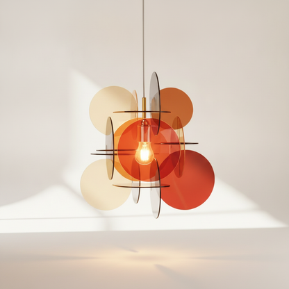 Suspension Luminaire Colorée - Pétales Acryliques