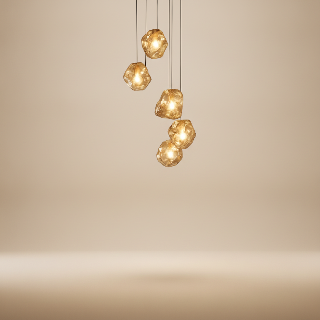 Suspension Luminaire Design - Halo Acrylique Raffiné
