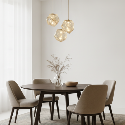 Suspension Luminaire Design - Halo Acrylique Raffiné
