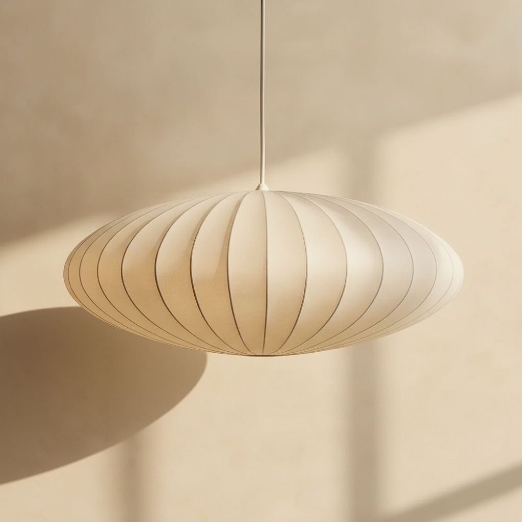 Suspension Luminaire Design - Voile De Soie Japandi