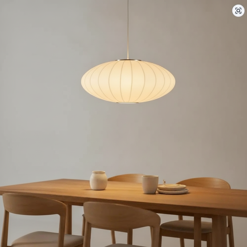 Suspension Luminaire Design - Voile De Soie Japandi