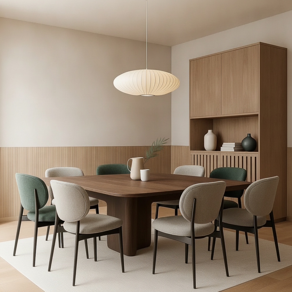 Suspension Luminaire Design - Voile De Soie Japandi