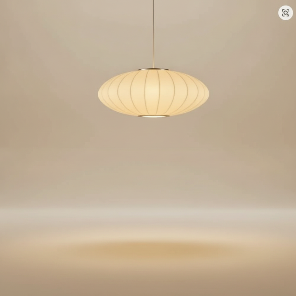 Suspension Luminaire Design - Voile De Soie Japandi