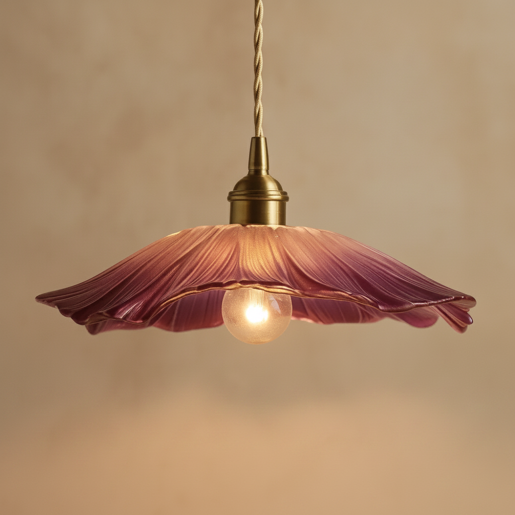 Suspension Luminaire en Verre - Éclat Floral