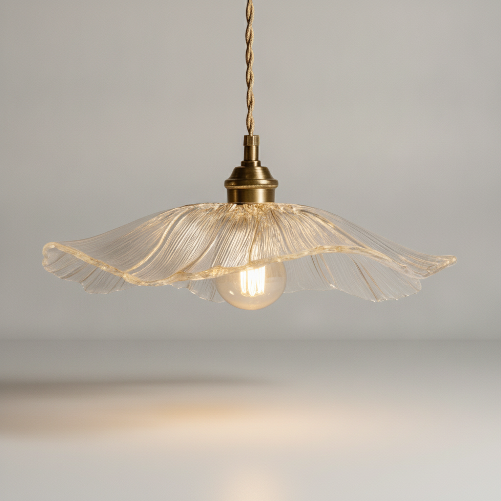 Suspension Luminaire en Verre - Éclat Floral