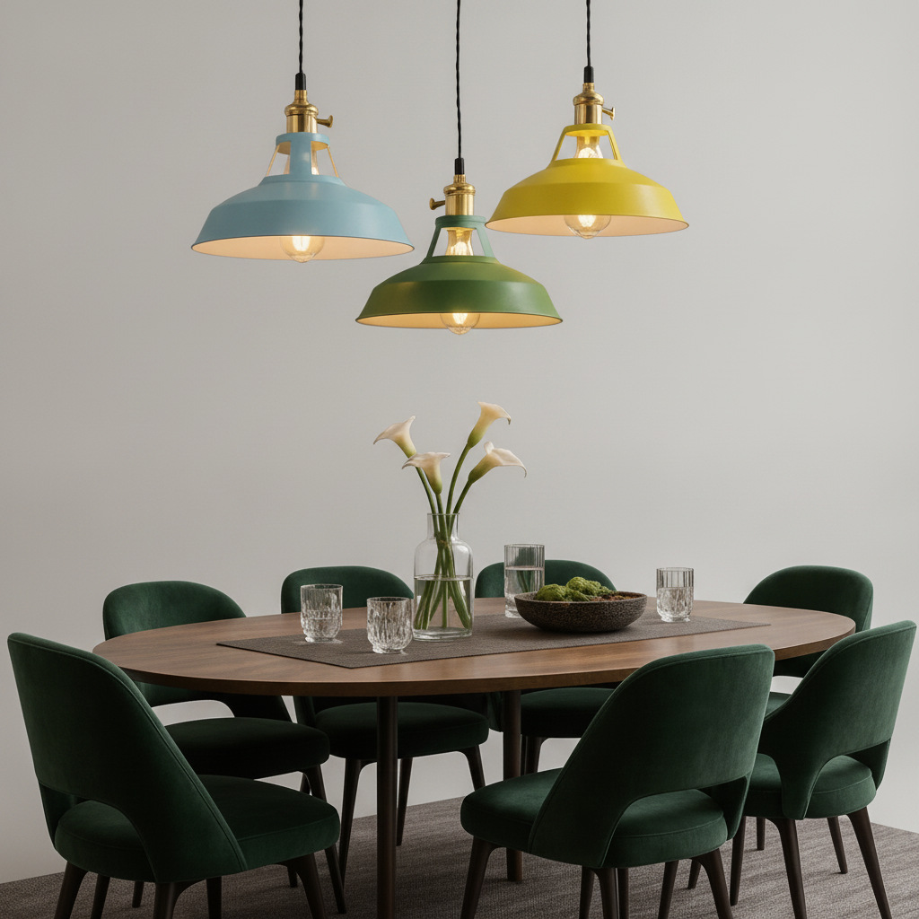 Suspension Luminaire Industriel - Éclat Rétro Pastel