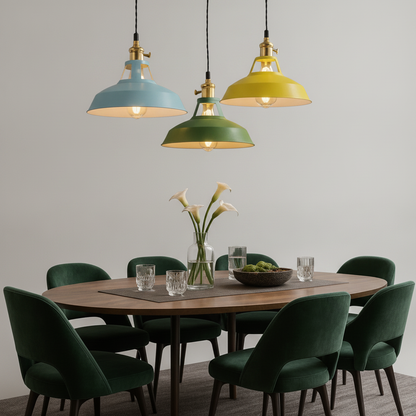 Suspension Luminaire Industriel - Éclat Rétro Pastel