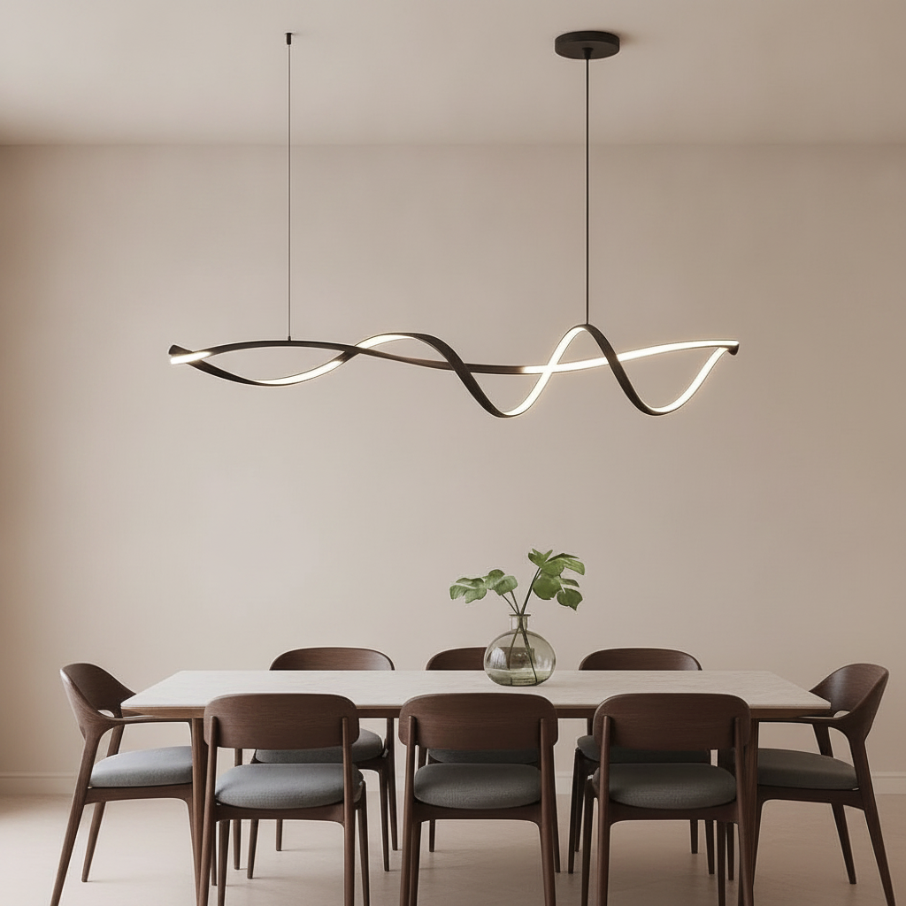 Suspension Luminaire Led - Éclat Noir Contemporain