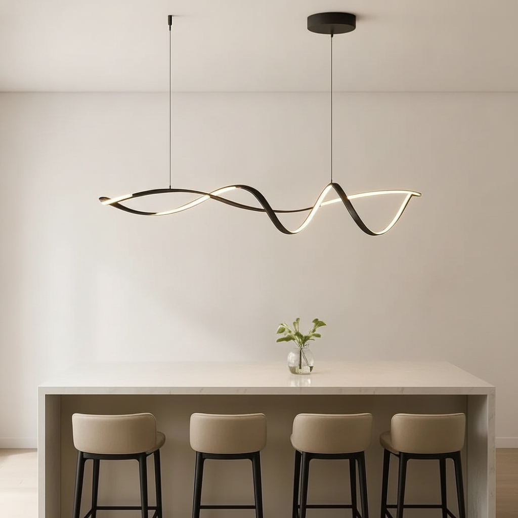 Suspension Luminaire Led - Éclat Noir Contemporain
