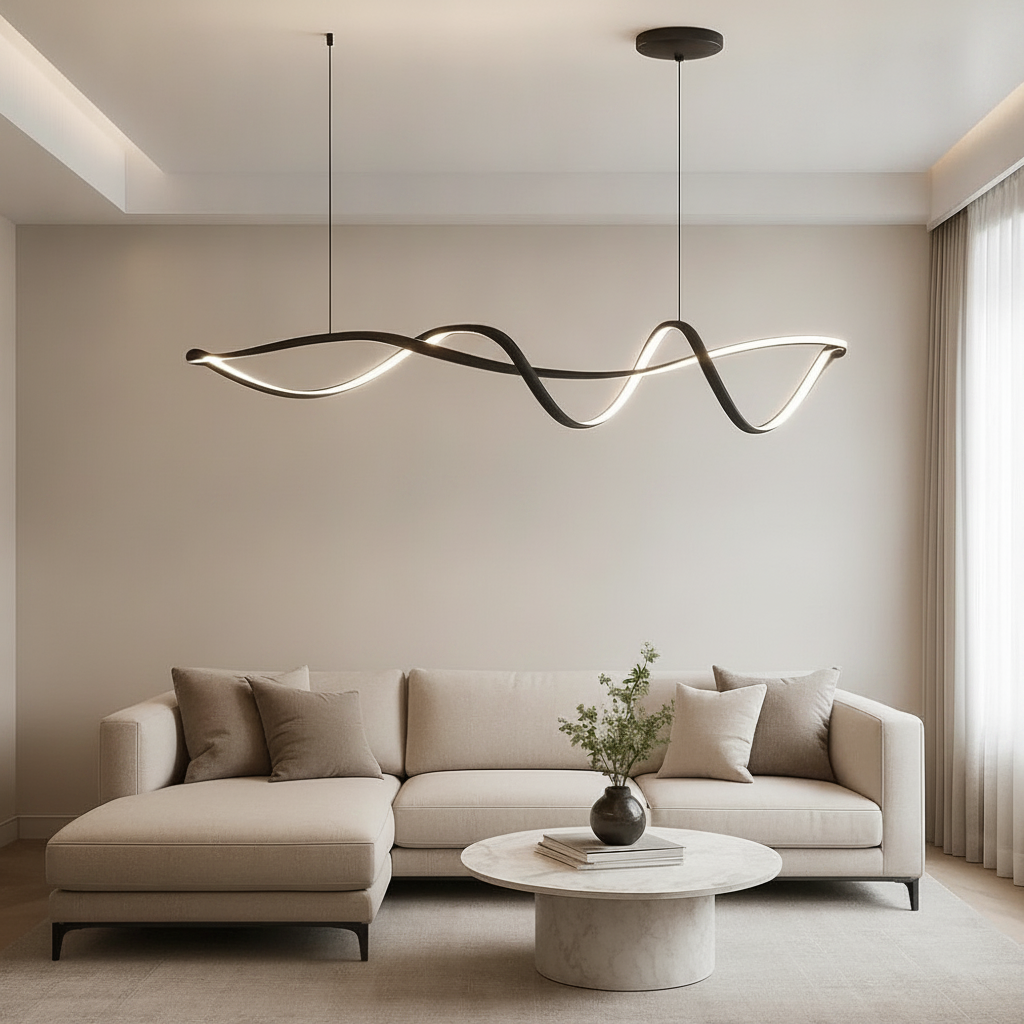 Suspension Luminaire Led - Éclat Noir Contemporain