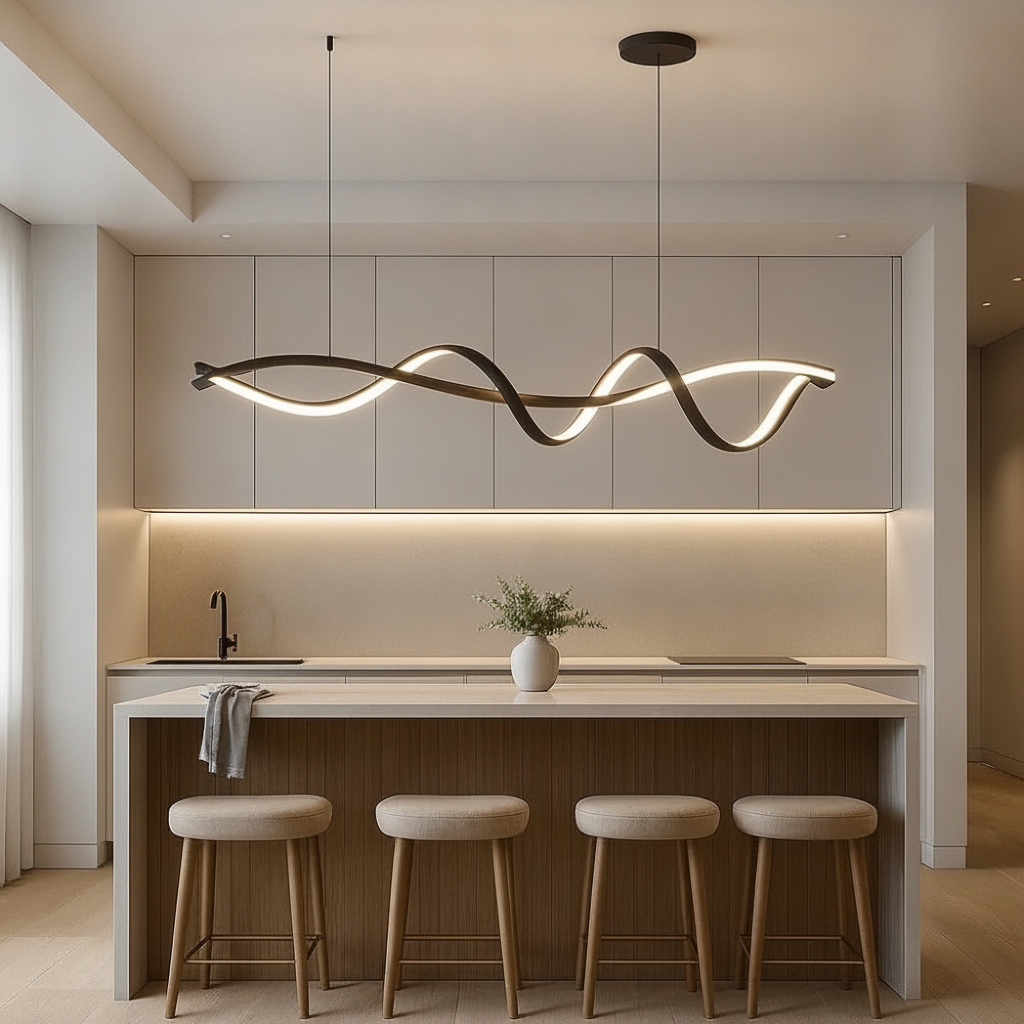 Suspension Luminaire Led - Éclat Noir Contemporain