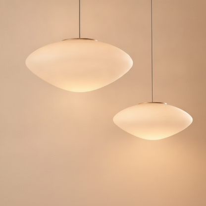Suspension Luminaire Led - Galet Opalin Flottant