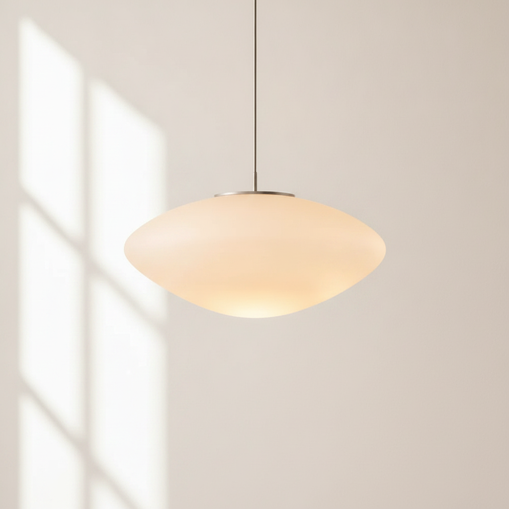 Suspension Luminaire Led - Galet Opalin Flottant