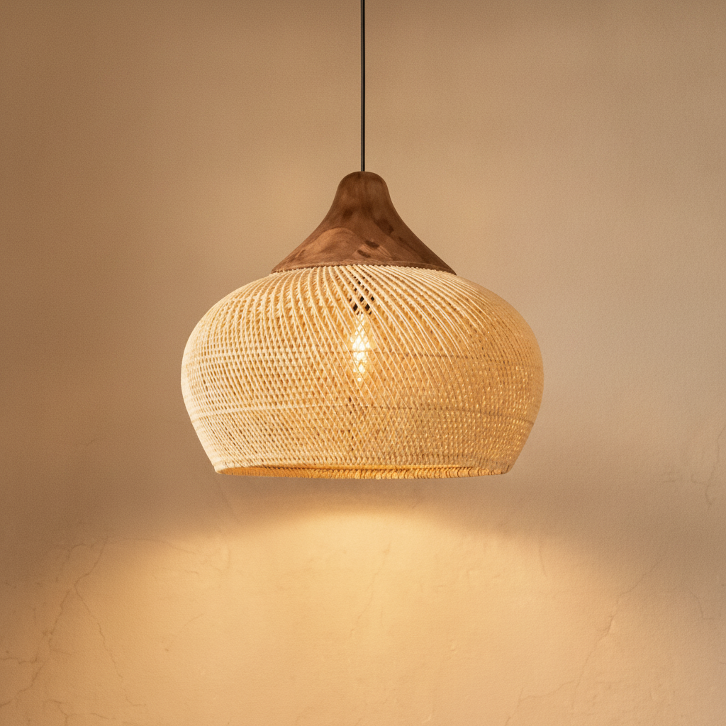 Suspension Luminaire Rotin - Halo Tressé Bohème