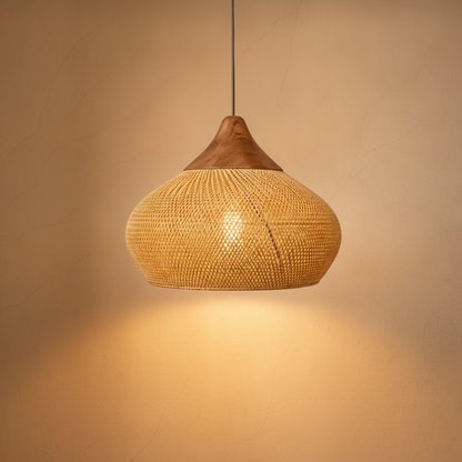 Suspension Luminaire Rotin - Halo Tressé Bohème