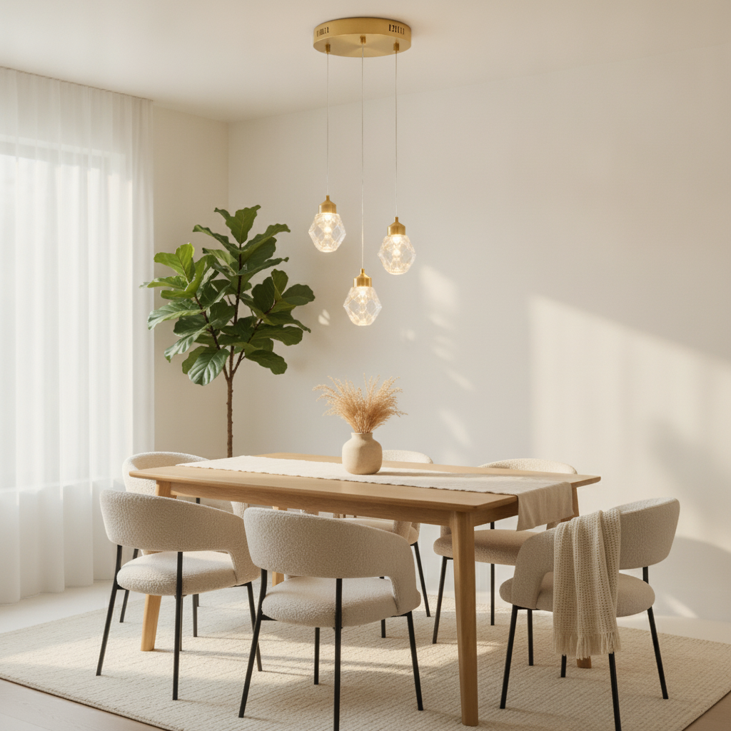 Suspension Luminaire Verre - Cristal Suspendu Précieux